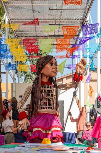 Little Amal visits San Ysidro